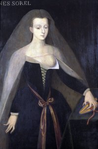 Indre & Loire N* 081 - Chateau de Loches - Portrett av Agnes Sorel - av Francois Clouet (1520-1572)